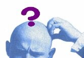 Iniciando descrio... Imagem mostra um homem careca coando a cabea, demostrando dvida. Em cima de sua cabea h um sinal de interrogao na cor roxa. Iniciando texto...